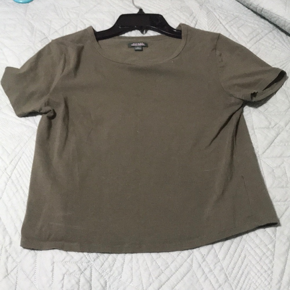 Olive green crop top